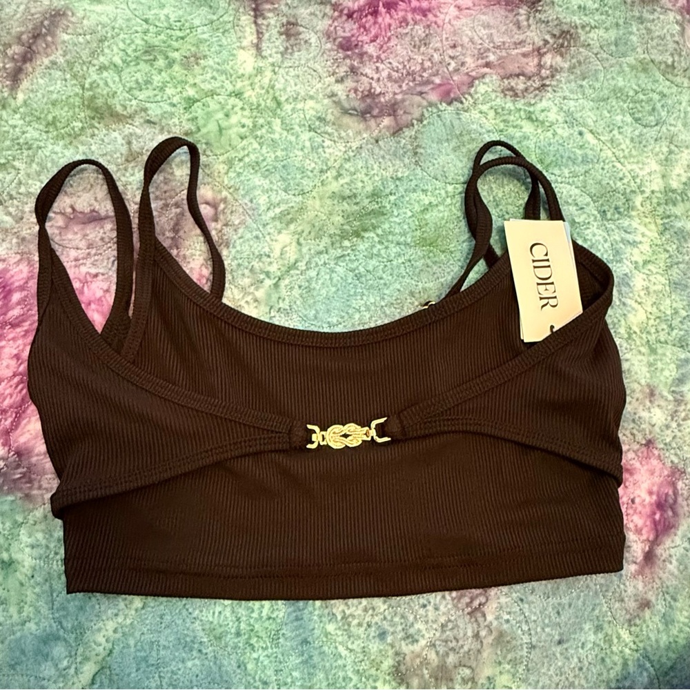 NWT Cider Buckle Crop Tank Top